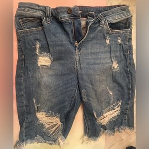 Denim jean shorts